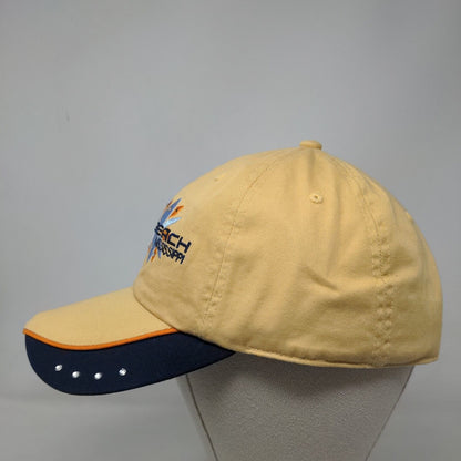 Biloxi Beach Mississippi Bling Strapback Hat Yellow OSFA Embroidered