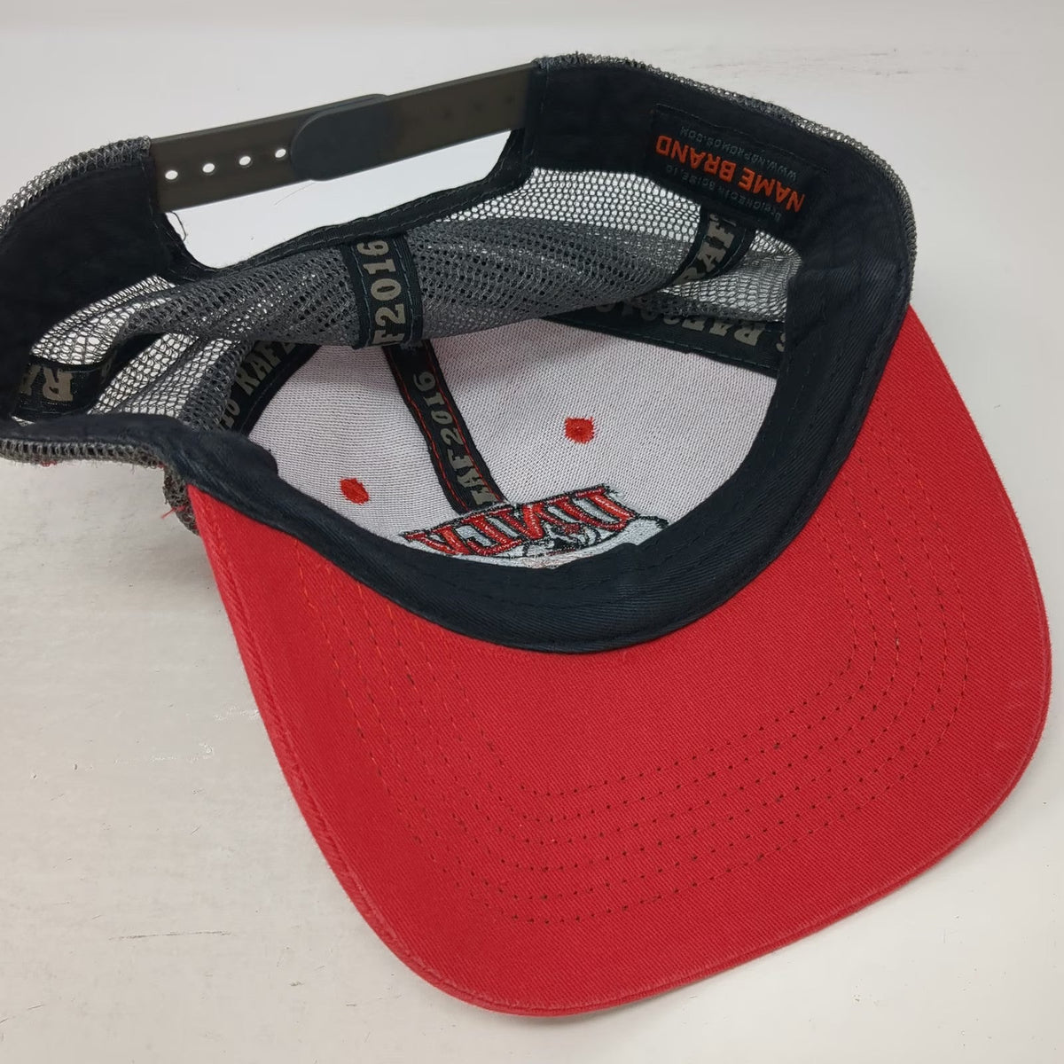 UNLV Rebels NCAA Name Trucker Hat Red One Size Snapback Mesh RAF 2016 Logo
