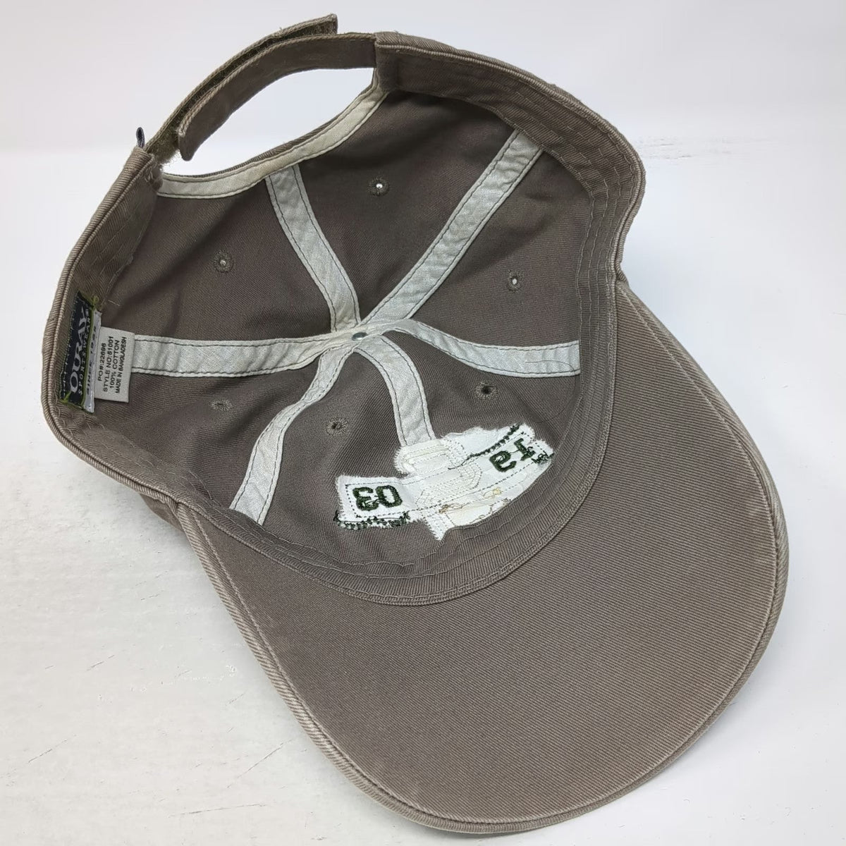 Ouray Baseball Cap Brown One Size Skidmore 1903 Logo Patch Cotton Strapback Hat