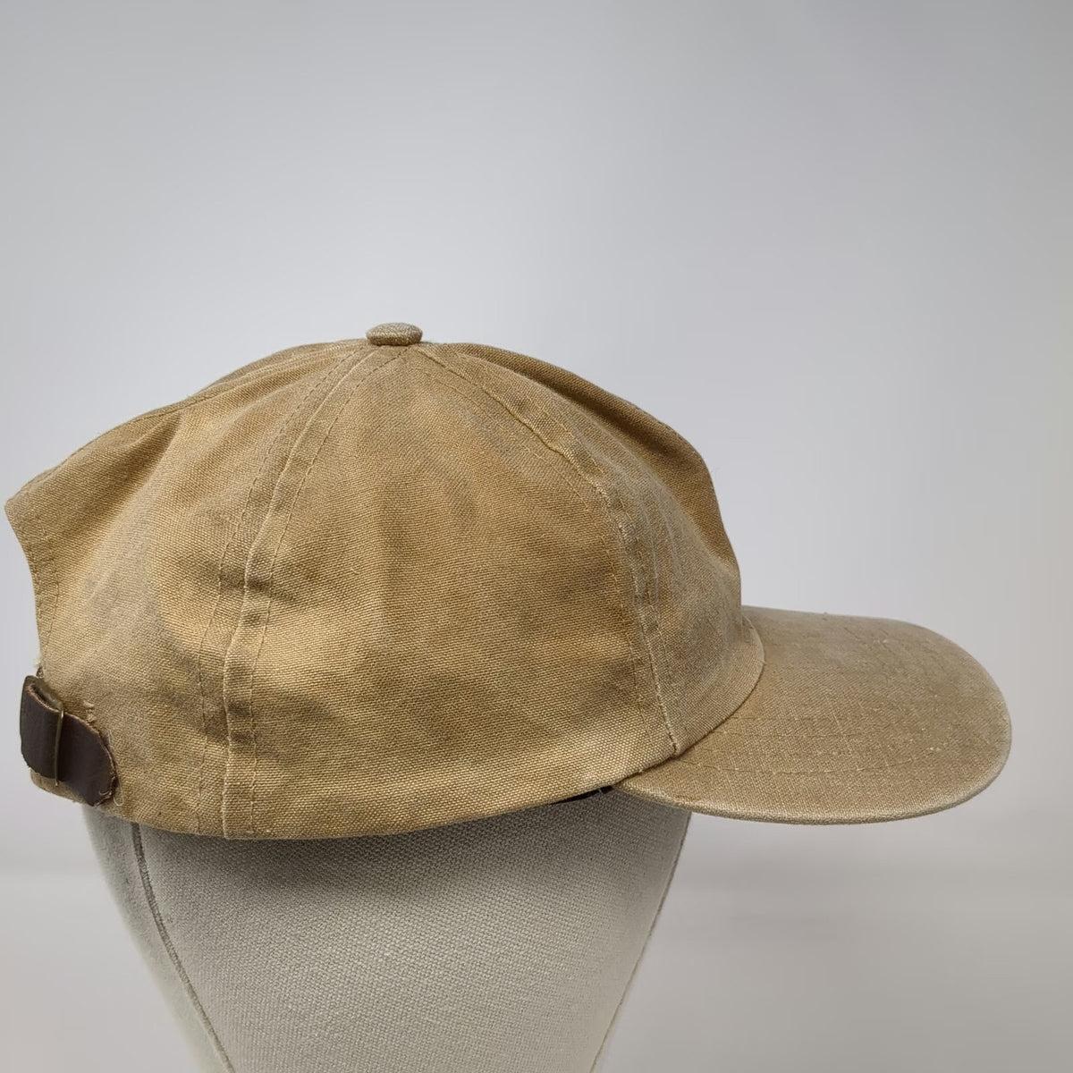 Filson Baseball Cap Brown One Size Leather Strap Waxed Cotton Logo Seattle Hat
