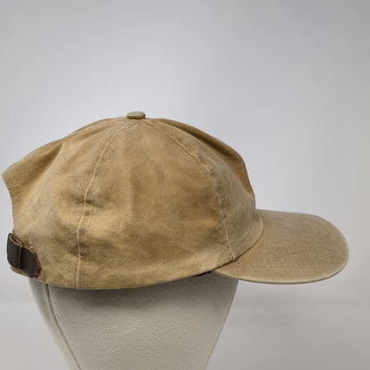Filson Baseball Cap Brown One Size Leather Strap Waxed Cotton Logo Seattle Hat