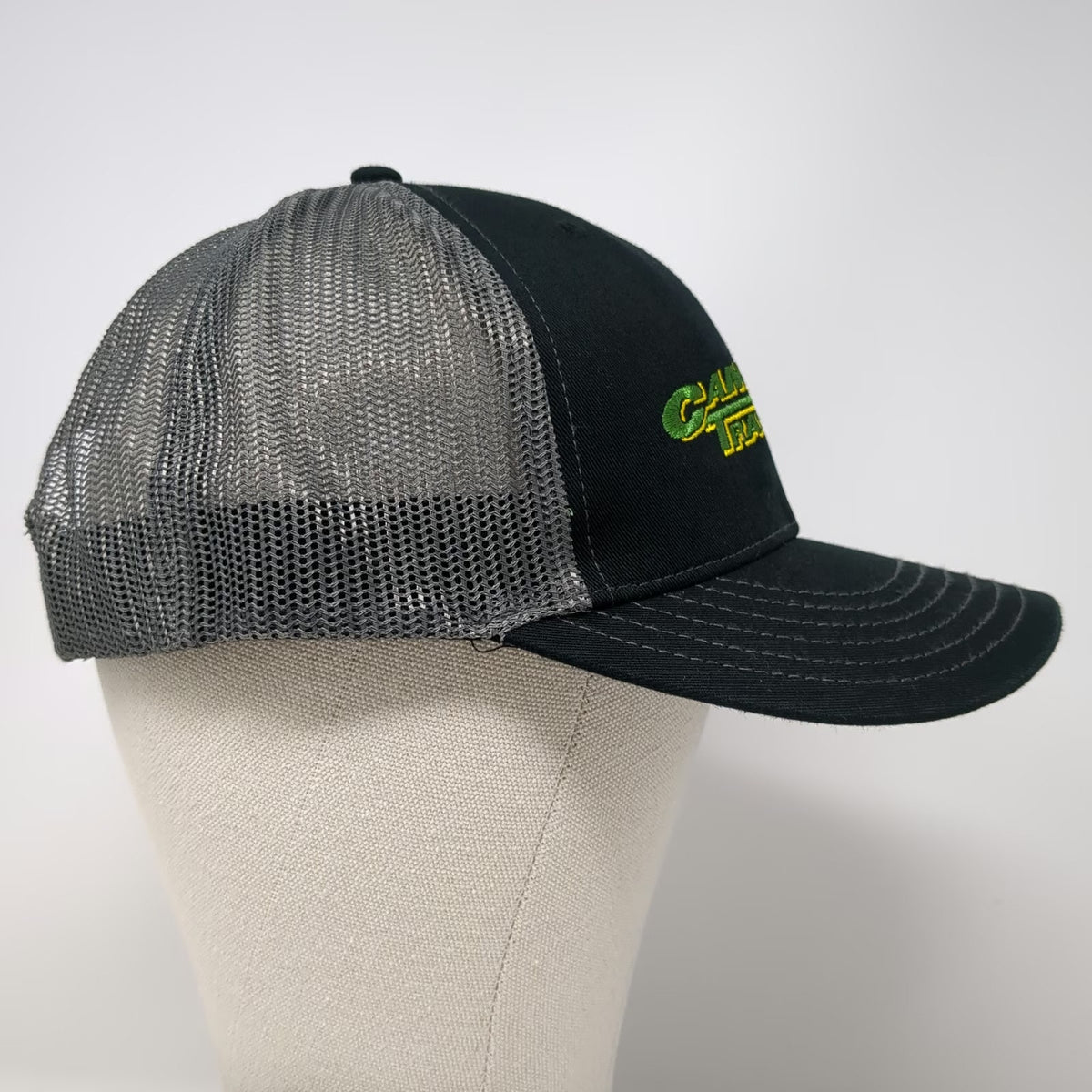 John Deere Trucker Hat Black One Size Snapback Campbell Tractor Co Mesh Back