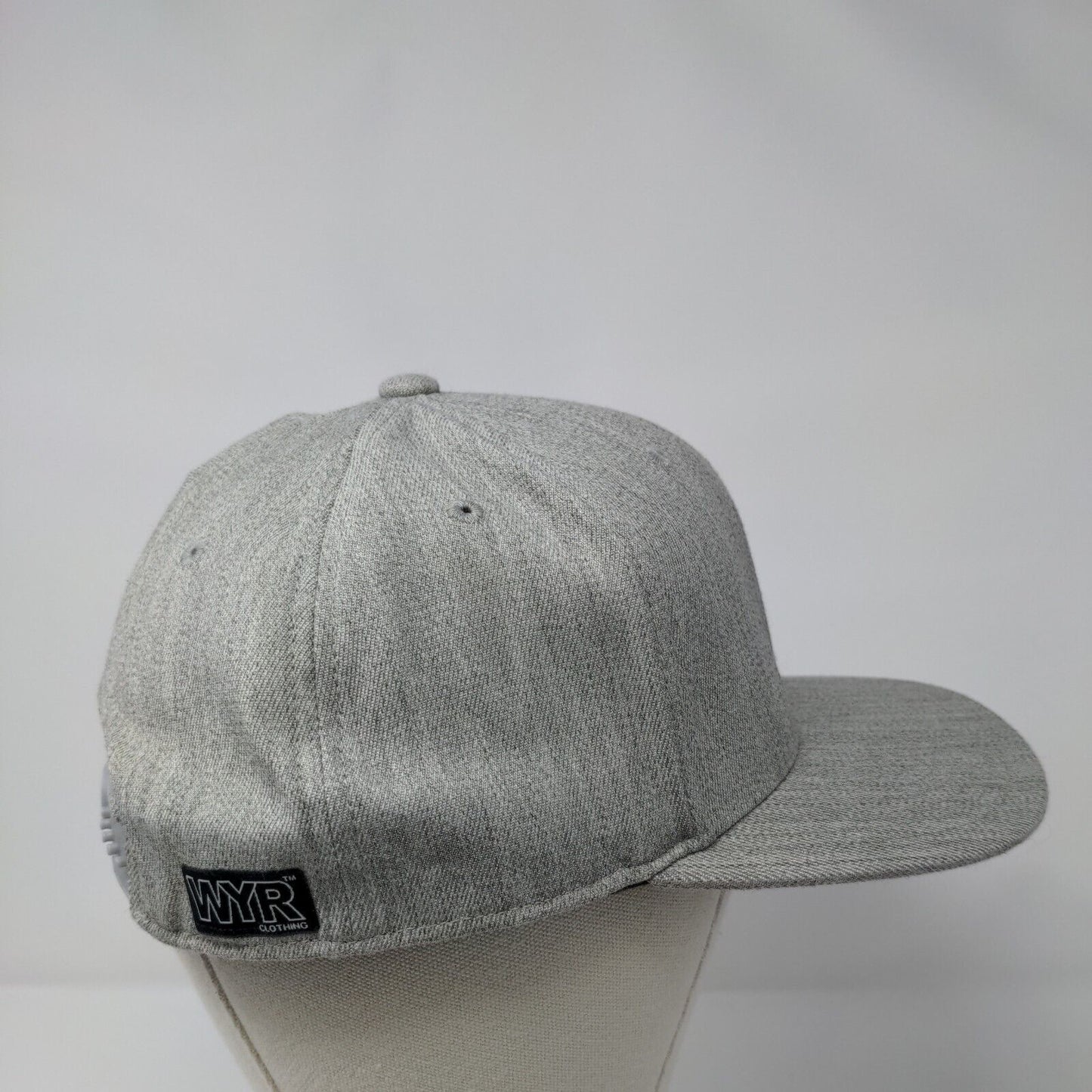 Roots Snapback Hat Gray One Size Adjustable Embroidered 110 Flexfit Tech Yupoong