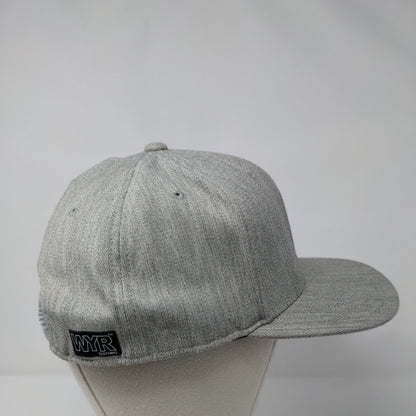 Roots Snapback Hat Gray One Size Adjustable Embroidered 110 Flexfit Tech Yupoong