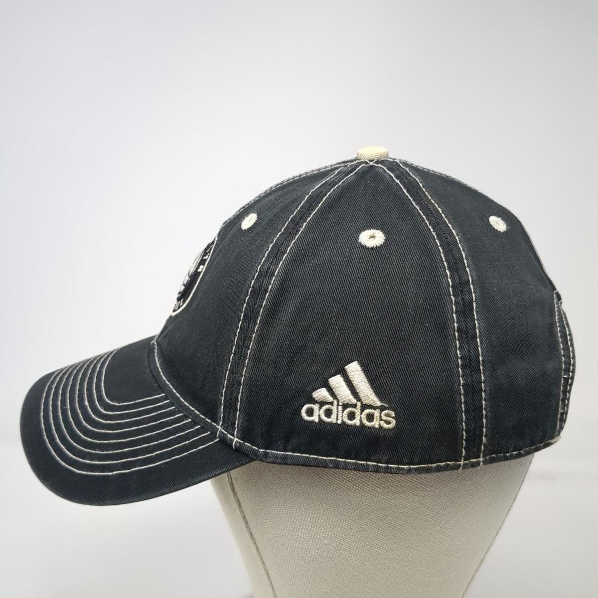 Brooklyn Nets NBA Adidas Cap Black One Size Hat Slideback Contrast Stitching