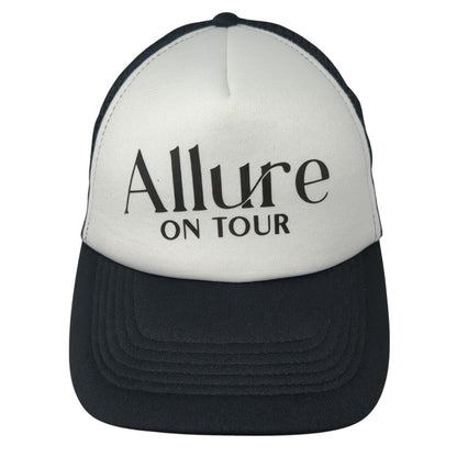 Allure On Tour Snapback Trucker Hat Black One Size Mesh Back Colorblock