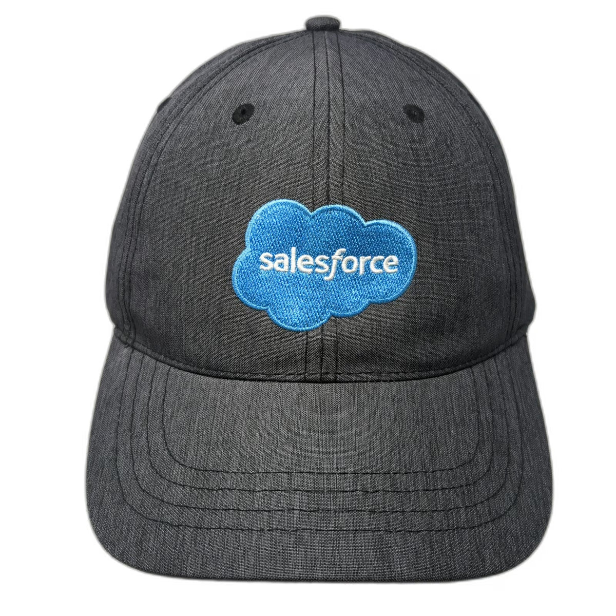 Quake City Caps Baseball Cap Gray One Size Salesforce Cloud Logo Heathered Hat