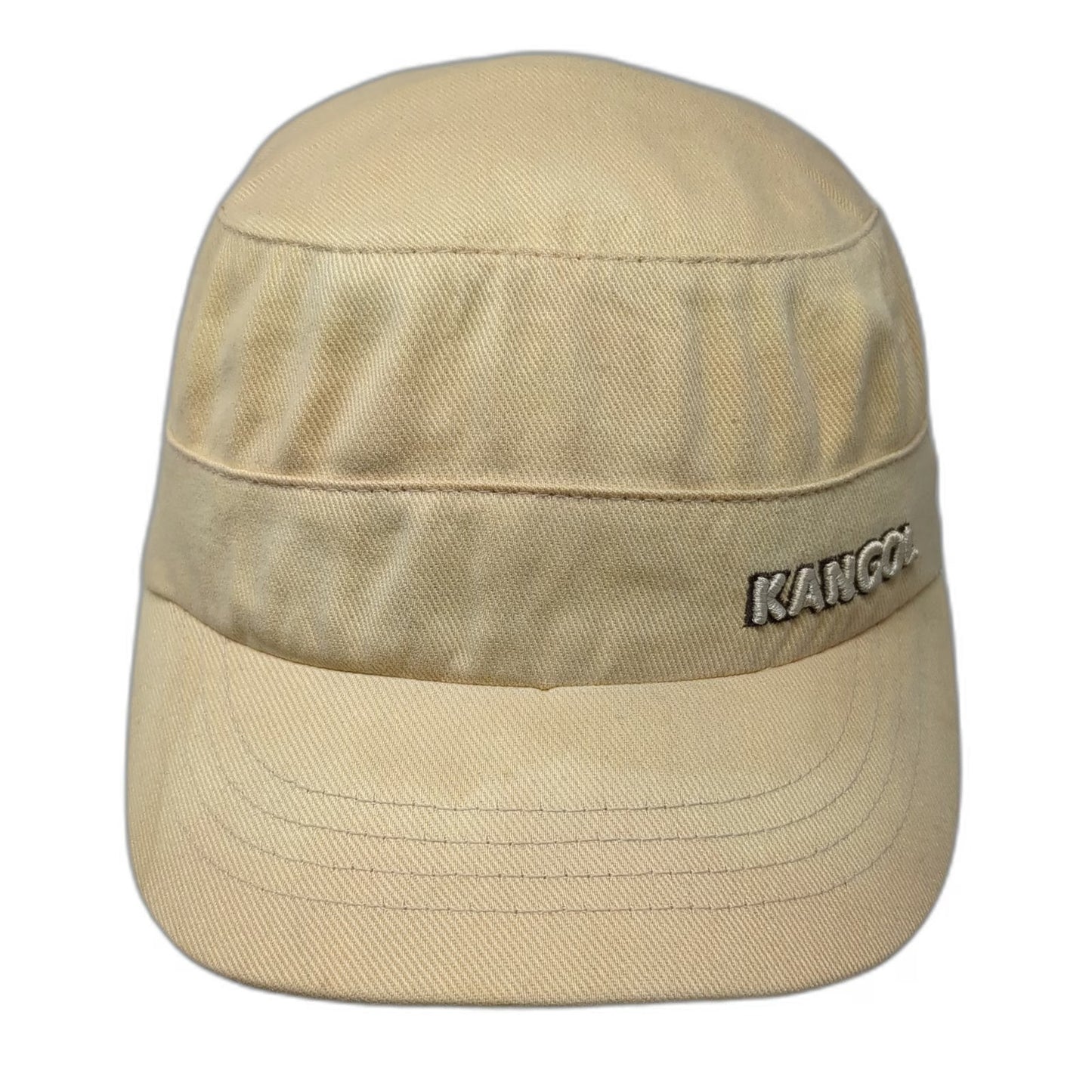 Kangol Baseball Cap Beige Hat M Flexfit Cotton Twill Army Cadet Style Logo