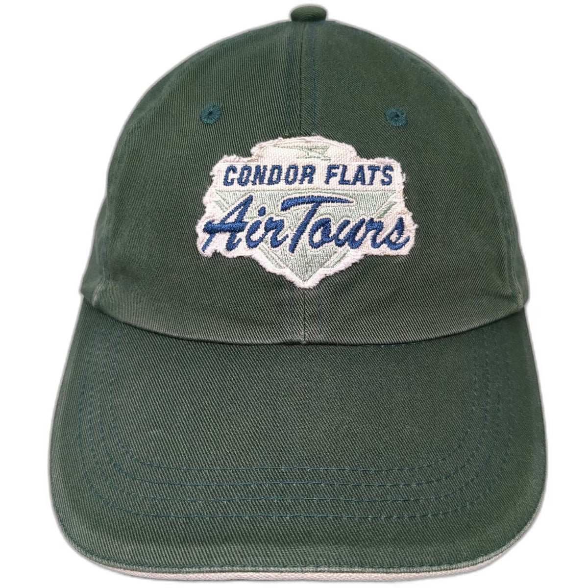 Disney Baseball Cap Green One Size Condor Flats Air Tours Leather Strap Hat