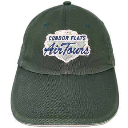 Disney Baseball Cap Green One Size Condor Flats Air Tours Leather Strap Hat