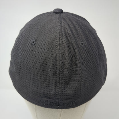 Hurley Fitted Hat Gray XL Embroidered Solid Vent Holes Flexfit Yupoong