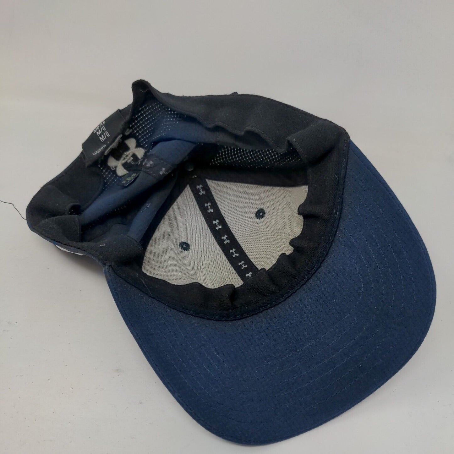 Under Armour Golf Fitted Hat Blue Medium/Large Embroidered Breathable