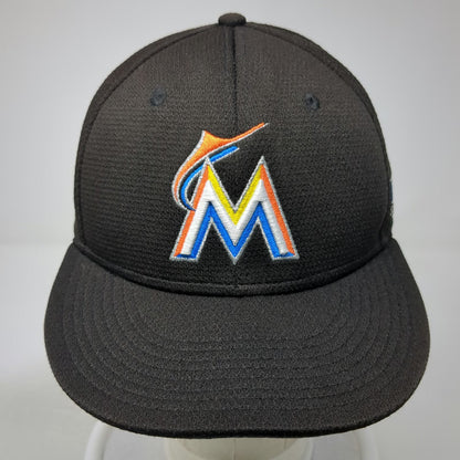Miami Marlins MLB OC Sports Baseball Cap Black One Size Strapback Logo Mesh Hat