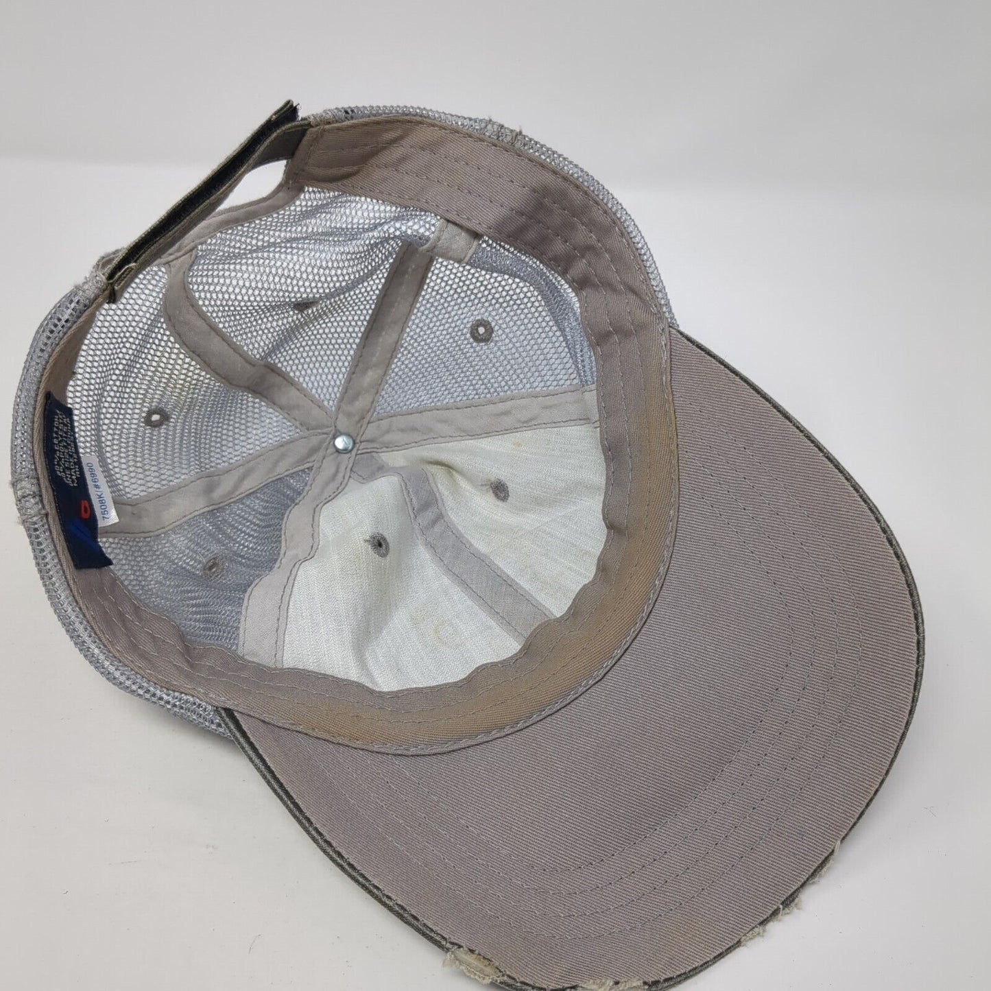 Blessed Mess Strapback Trucker Hat Gray One Size Mesh Back Rhinestone