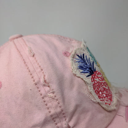 Pineapple Hello Summer Strapback Hat Pink One Size 4350 District