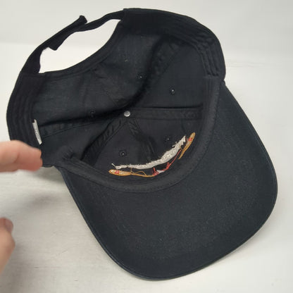 Baseball Cap Black One Size Winnipesaukee NH Crossed Oars Strapback Cotton Hat
