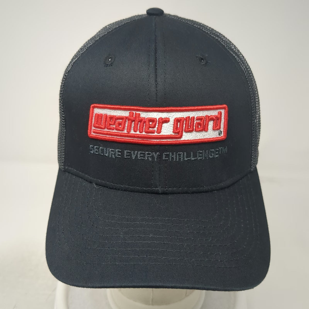 Basecamp Trucker Hat Black One Size Weather Guard Mesh Back Snapback Tools Logo
