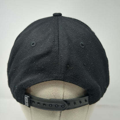 Mercer Snapback Black One Size Flat Brim Tonal Logo X Embroidery Adjustable Hat