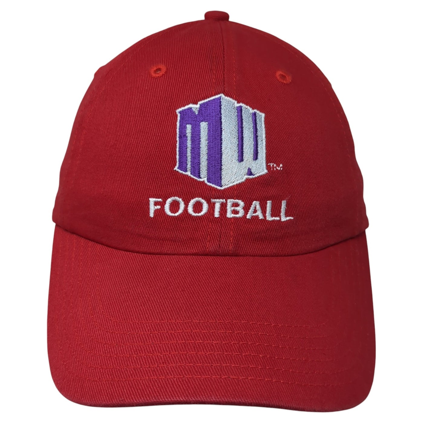 Mountain West Football Strapback Hat Red One Size Embroidered Richardson