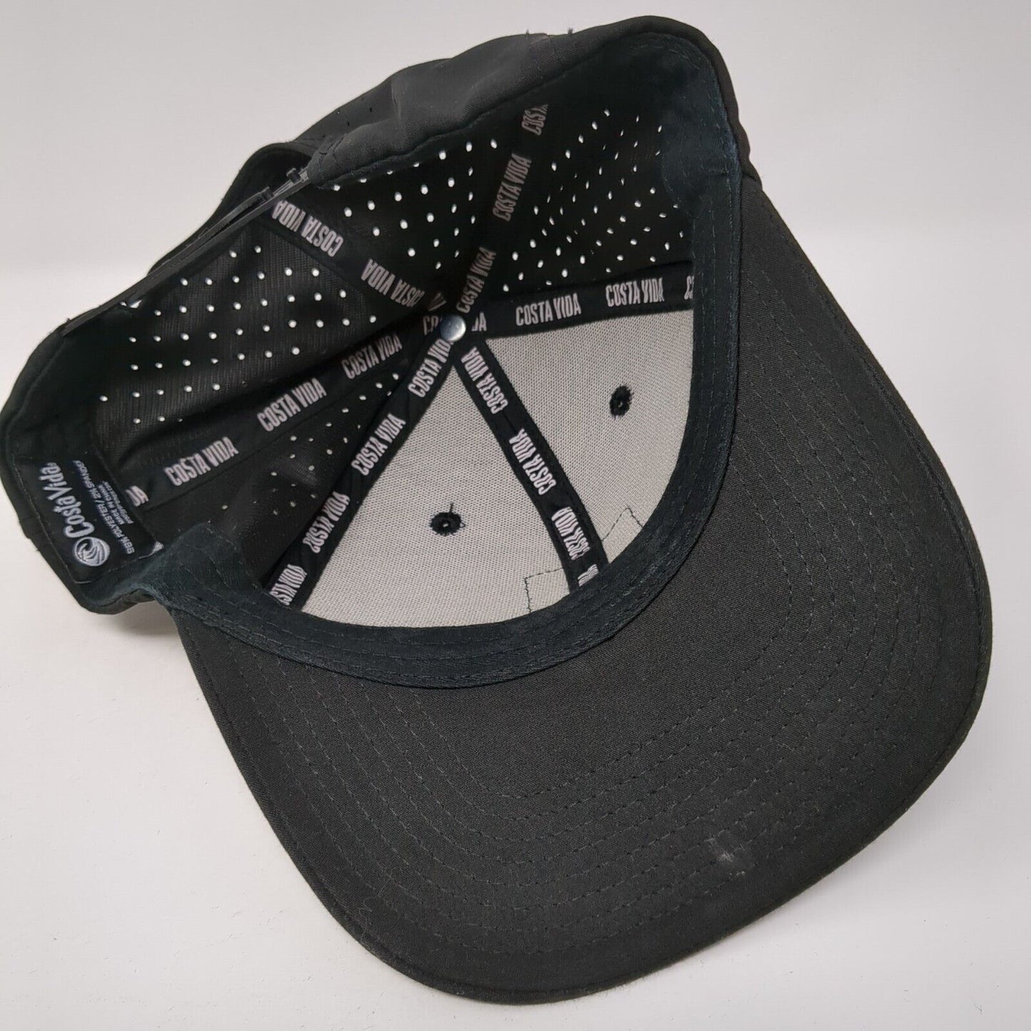Costa Vida Patch Snapback Hat Black One Size Adjustable Laser Cut