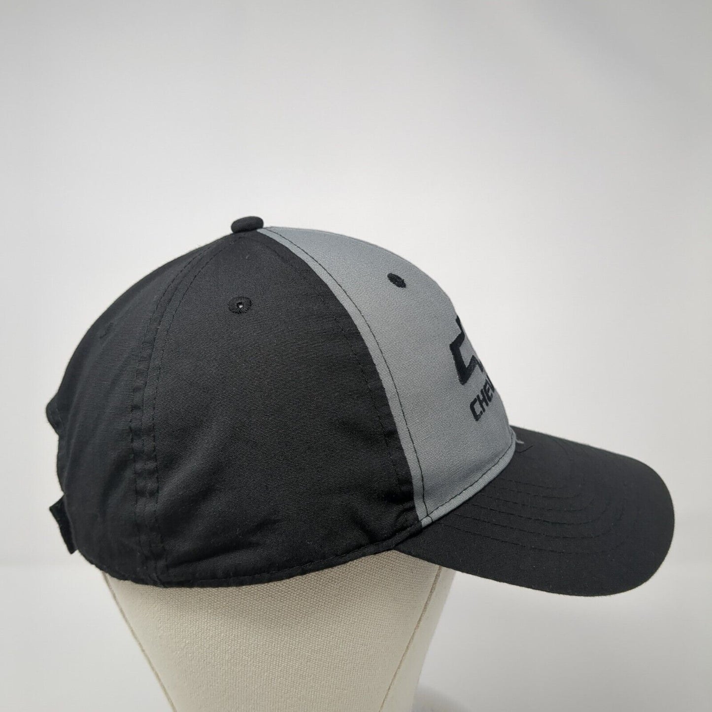 Chevrolet Strapback Baseball Cap Black One Size Adjustable Embroidered 6 Panel