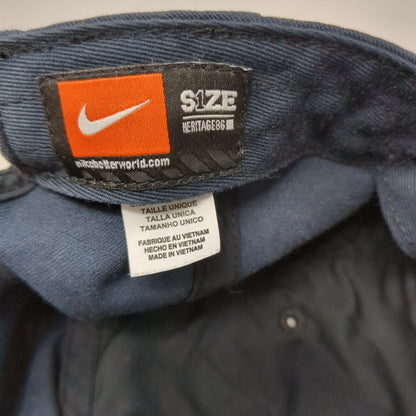 Nike Slideback Hat Blue OSFM Adjustable Embroidered Swoosh Heritage86 Cotton