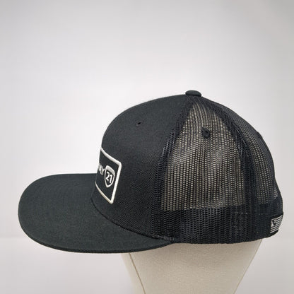 Highway 21 Snapback Trucker Hat Black One Size Adjustable Embroidered Mesh Back