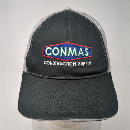 Conmas Construction Supply Strapback Trucker Hat Black One Size Mesh Back