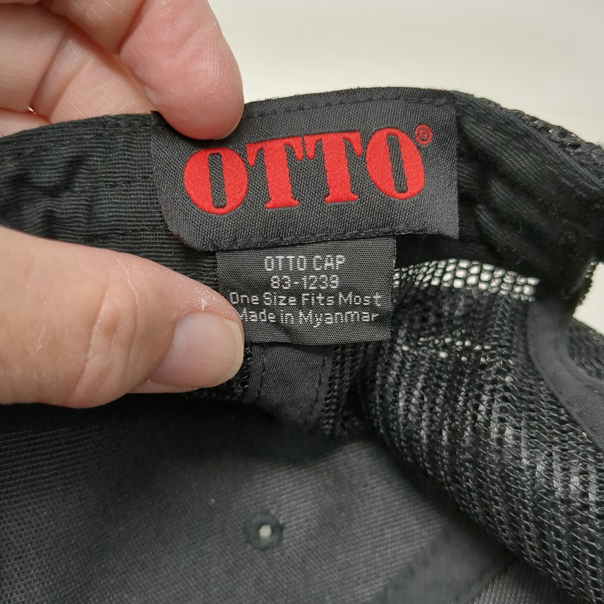 Otto Trucker Hat Black Orange White One Size Precision Shooting Mesh Snapback