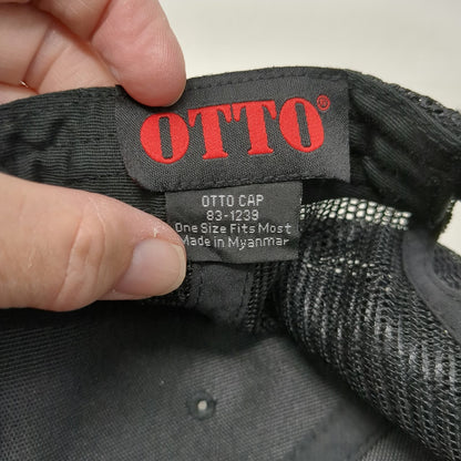 Otto Trucker Hat Black Orange White One Size Precision Shooting Mesh Snapback