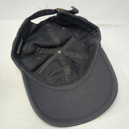 Buffalo Outdoors Baseball Cap Gray One Size Cotton Patch Logo Slideback Hat