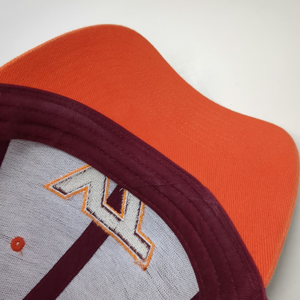 Signatures Virginia Tech Hokies NCAA Cap Red Orange One Size VT Logo Strapback
