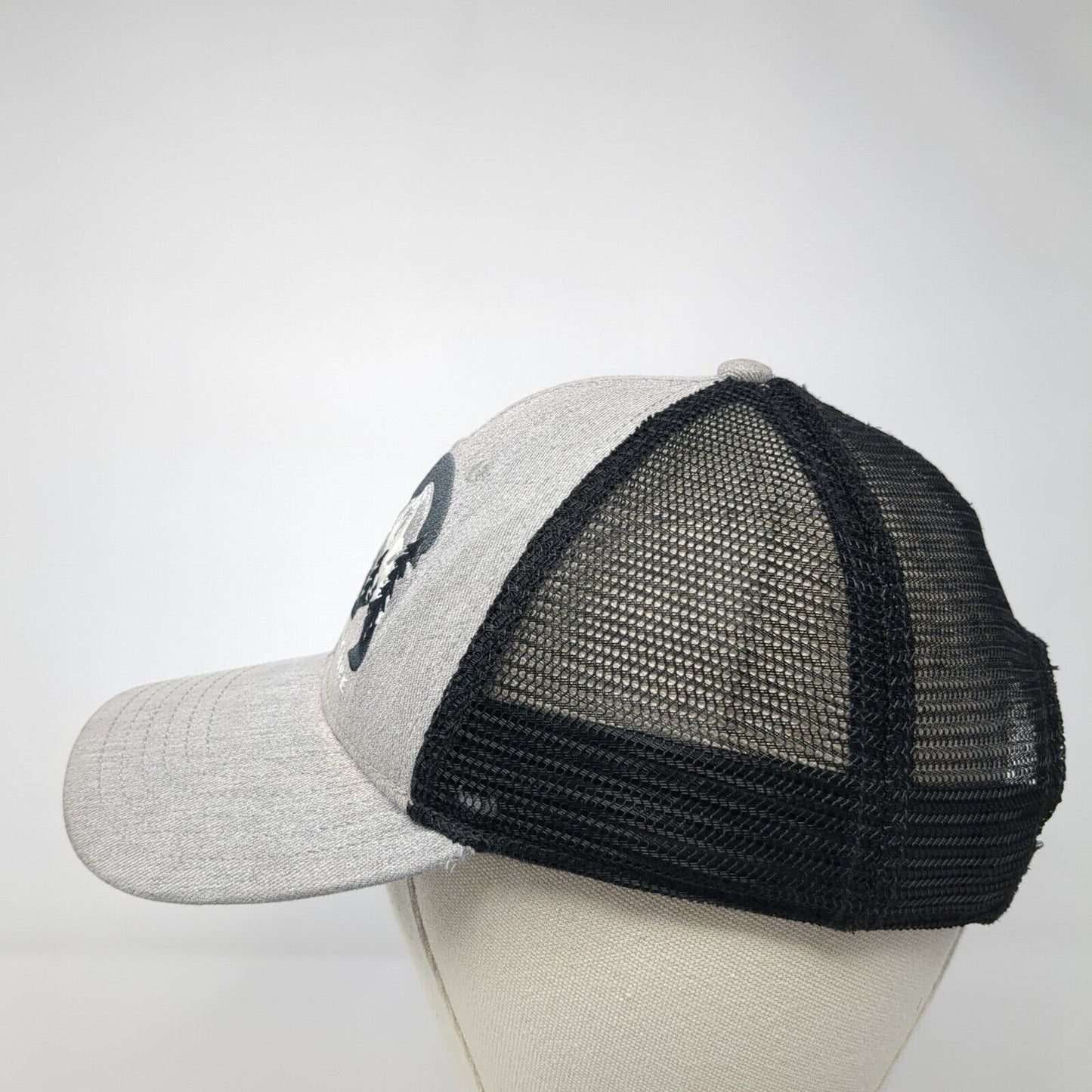 The North Face Bear Snapback Trucker Hat Gray One Size Mesh Back 6 Panel