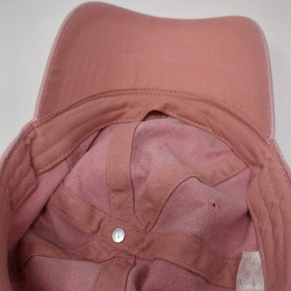Unbranded Strapback Hat Pink One Size Adjustable Vented Holes 6 Panel Blank