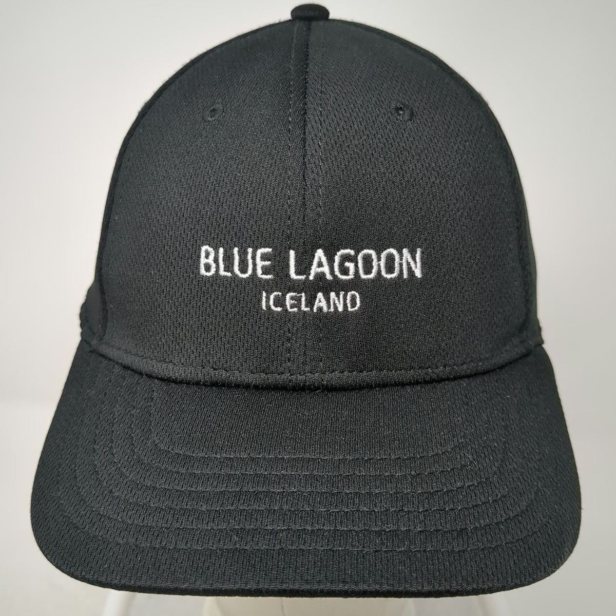 Blue Lagoon Iceland Baseball Cap Black One Size Performance Strapback Hat Logo
