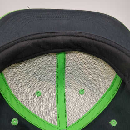 Mountain Dew Hat Snapback White Green Black One Size Embroidered Logo Cotton
