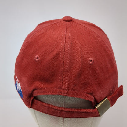 Emerald Downs Slideback Hat Red One Size Adjustable Embroidered Vented Holes