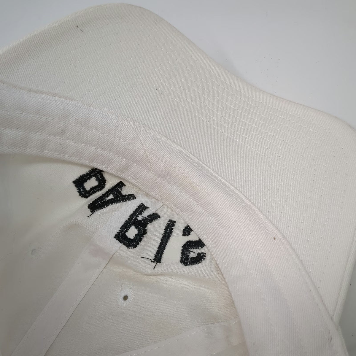 American Needle Baseball Cap White One Size Paris Embroidered Cotton Buckle Hat