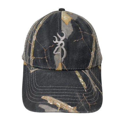 Browning Snapback Mesh Back Trucker Hat Camo One Size Embroidered Logo
