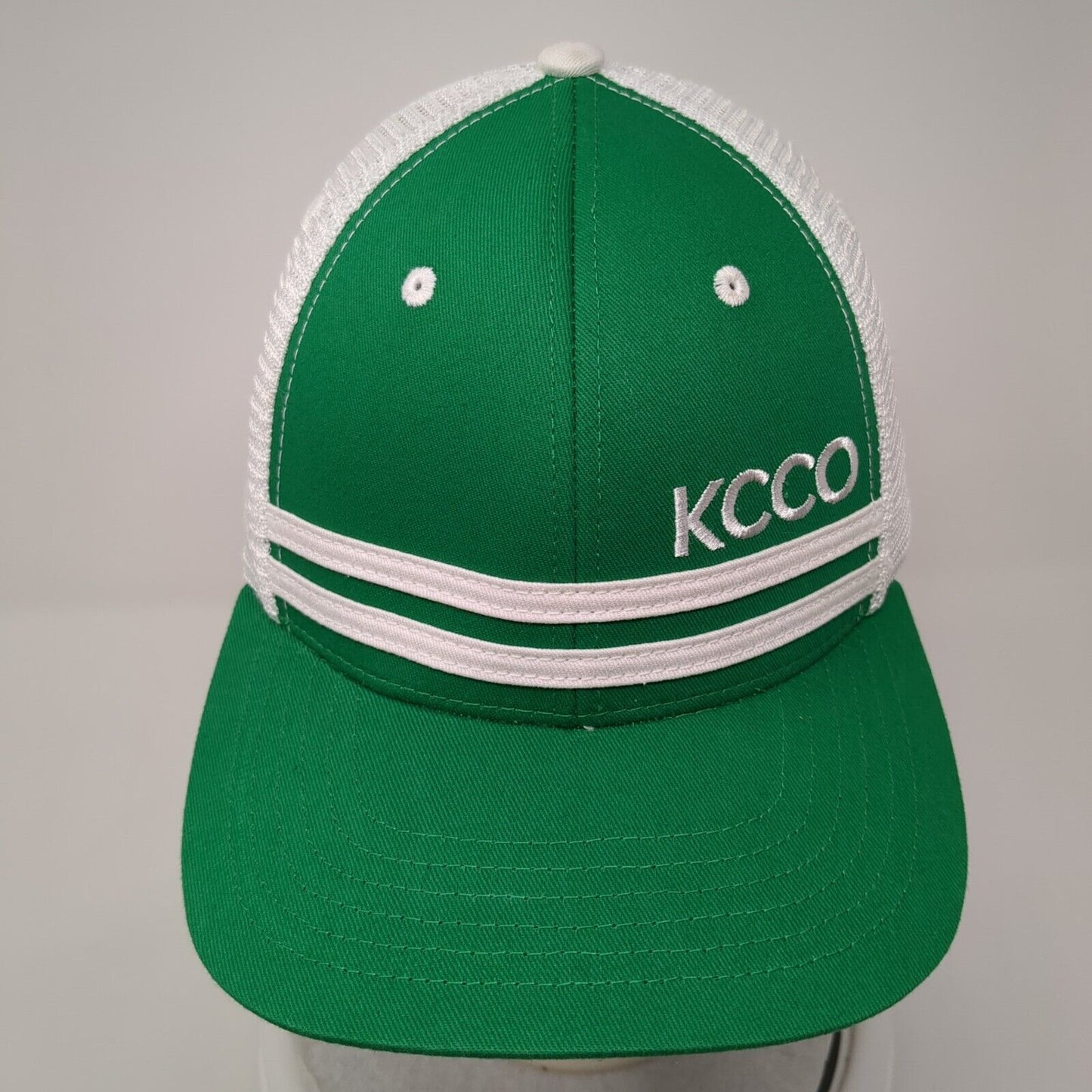 KCCO Fitted Trucker Hat Green One Size Embroidered Mesh Back The Chive