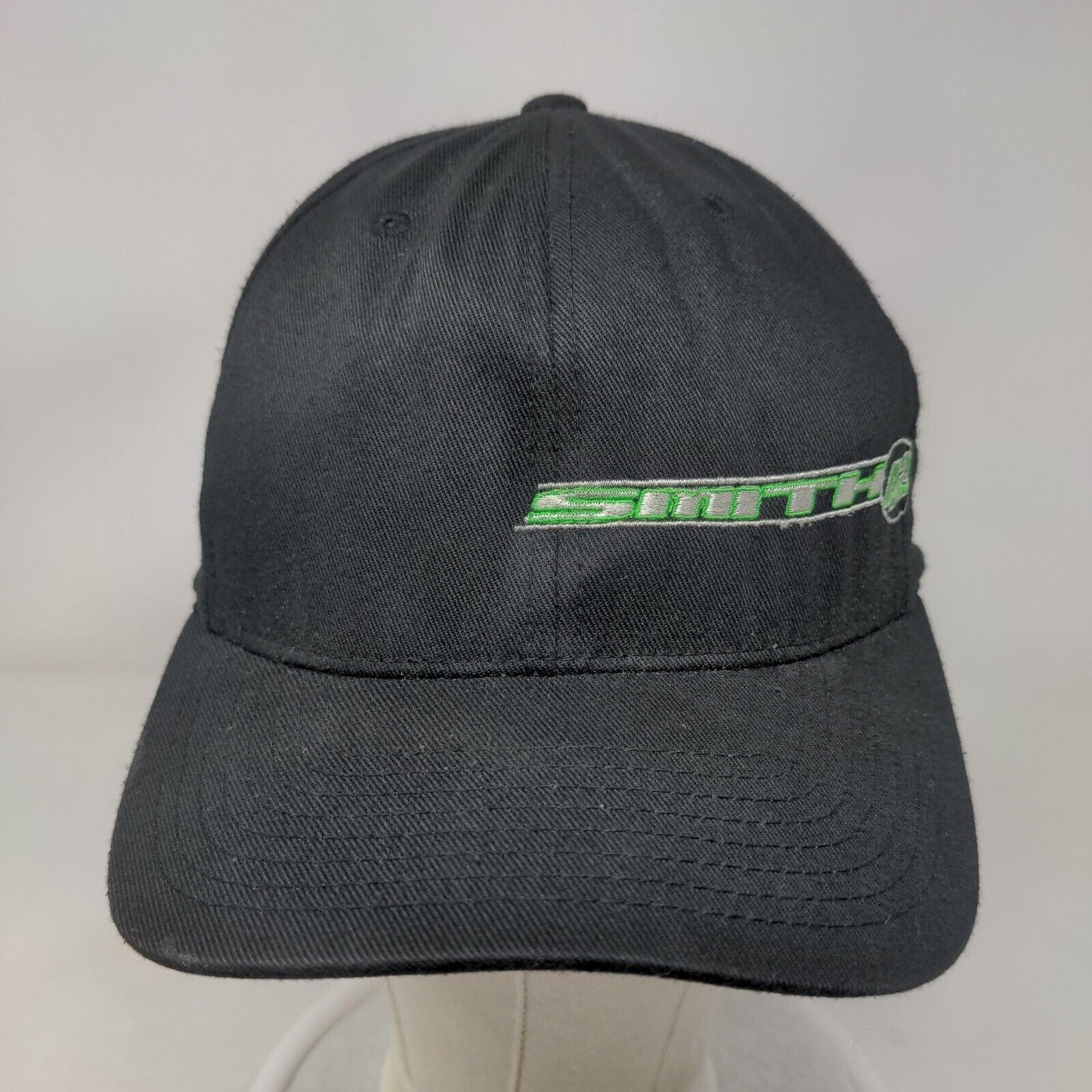 FlexFit Fitted Hat Black Smith #52 Size S-M Embroidered Logo Yupoong