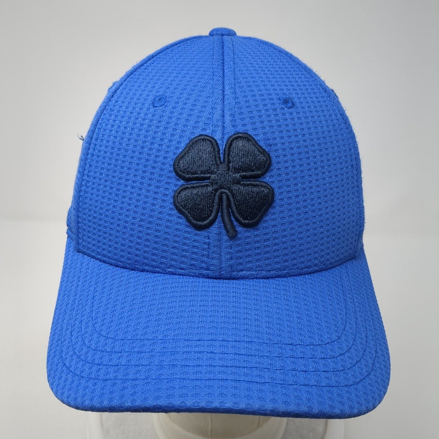 Live Lucky Fitted Baseball Cap Blue Medium Memory Fit Embroidered Black Clover
