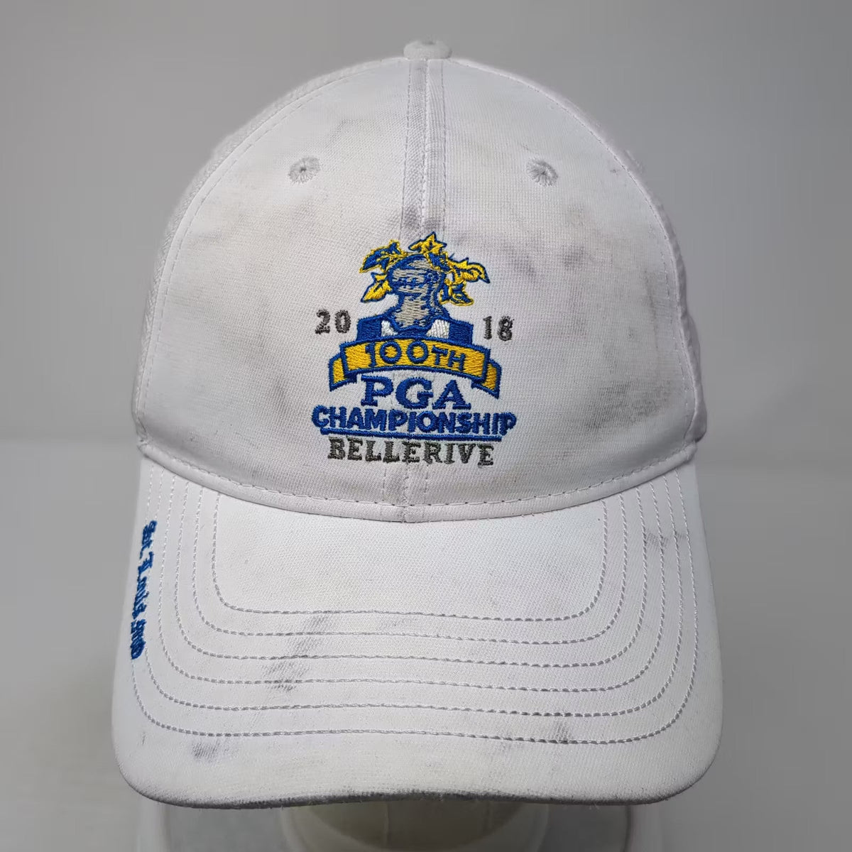2018 100th PGA Championship Bellerive St Louis Ahead White Blue Golf Hat Cap OS