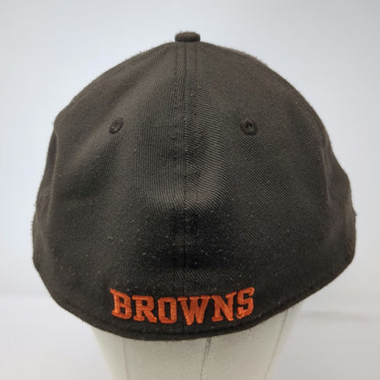 Cleveland Browns NFL New Era Cap Brown XL 39THIRTY Stretch Fit Curved Brim Hat