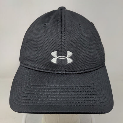 Under Armour Strapback Hat Black One Size Embroidered Logo Adjustable