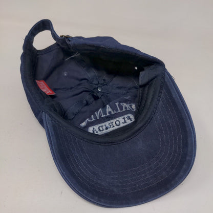 Orlando Florida USA Slideback Hat Blue One Size Adjustable Embroidered Cotton