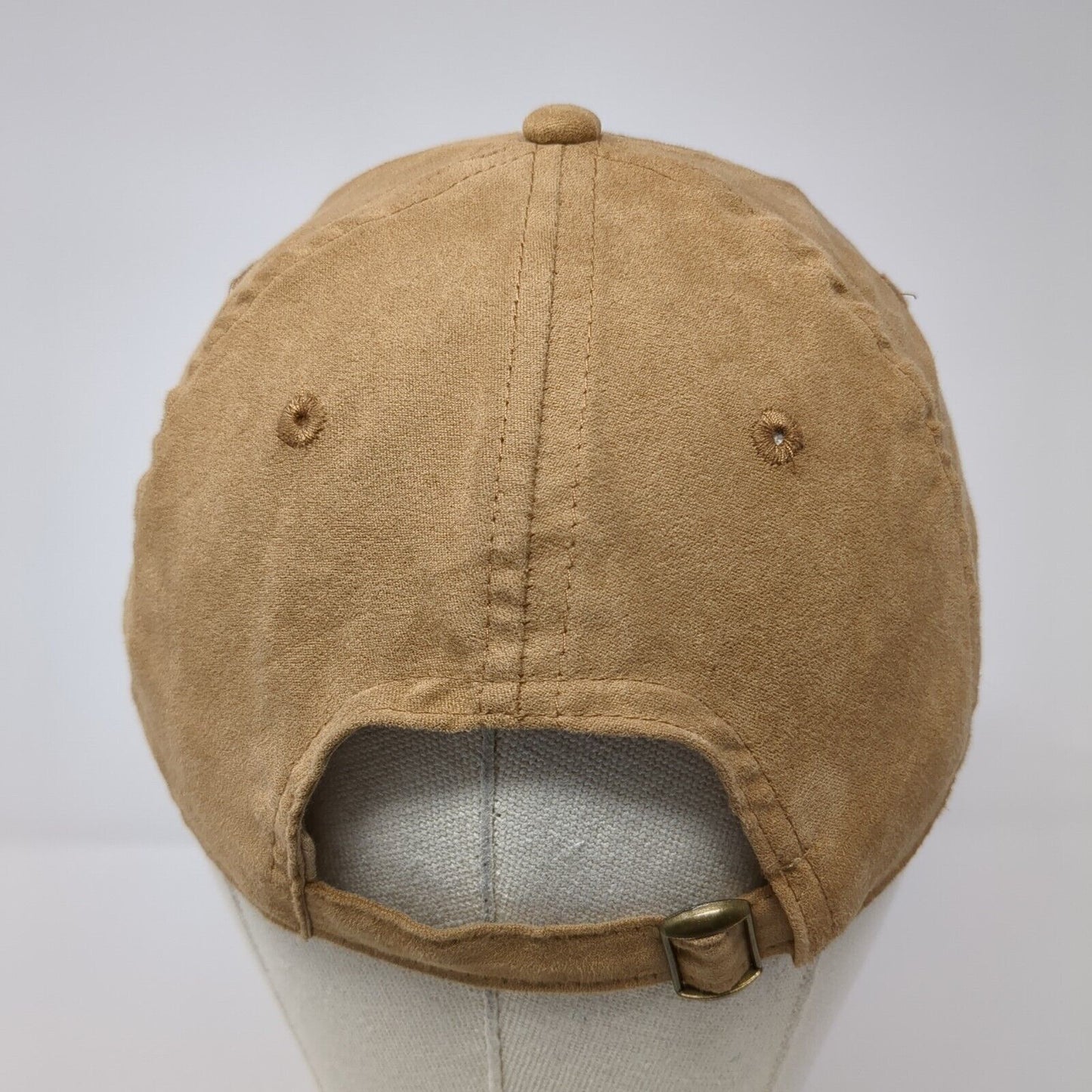 Unbranded Slideback Hat Brown One Size Solid 6 Panel Vent Holes Blank