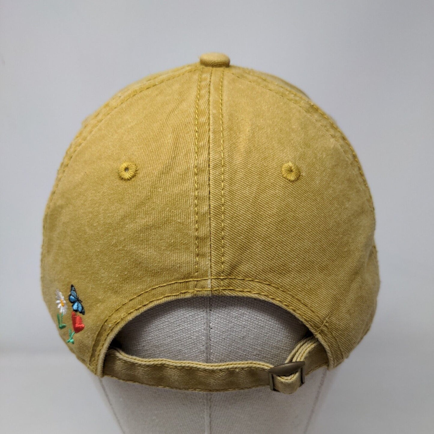 North Carolina Slideback Hat Tan OSFM Embroidered Floral 6 Panel Home Free