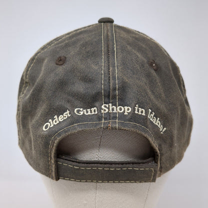 RED'S Trading Post Oldest Gun Shop in Idaho Strapback Hat Brown OS Adjustable