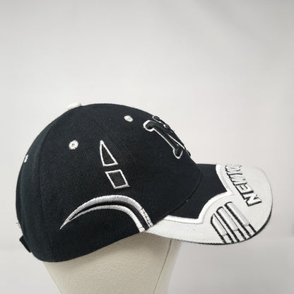 NY New York Strapback Hat Black One Size Embroidered 6 Panel Colorblock